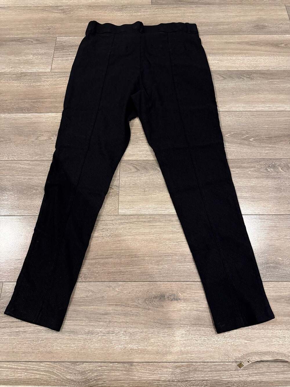 Mario Serrani Pintuck Pull-On Pants Size M Black Stretch Trousers